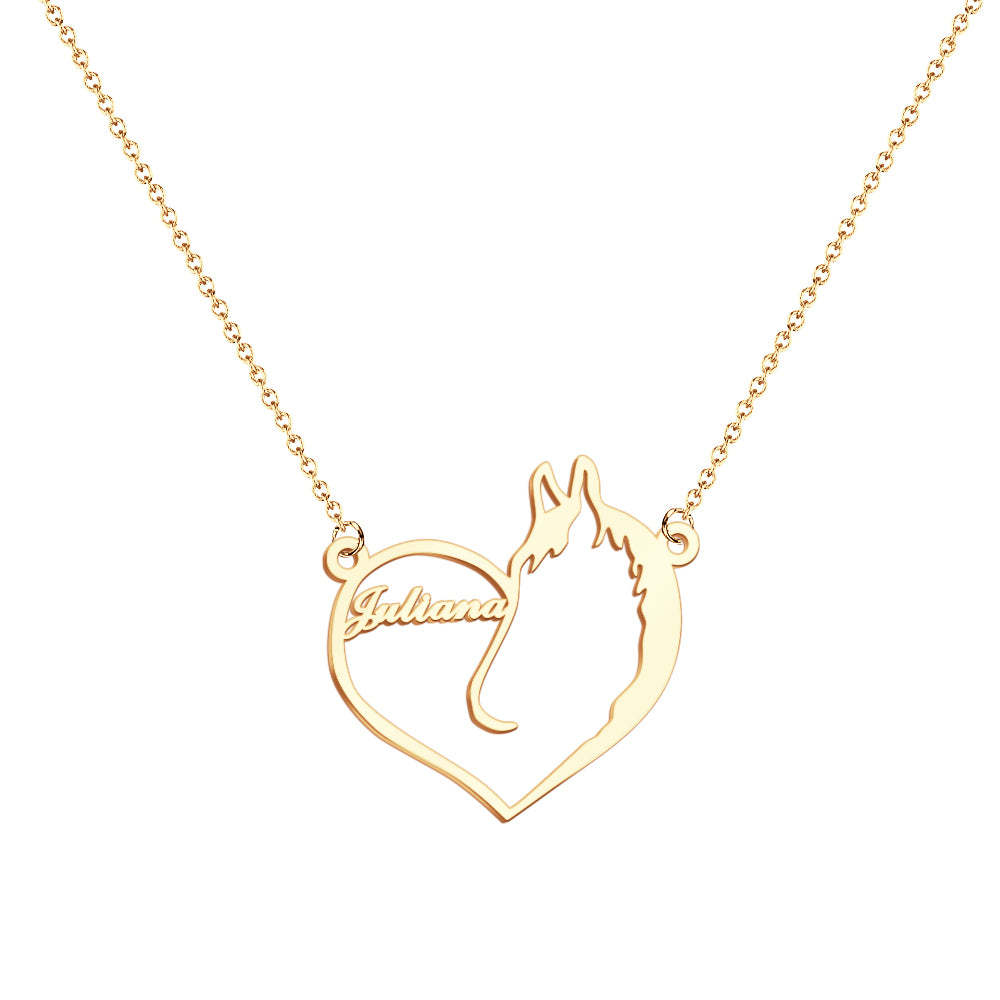 Personalized Heart Pet Memorial Necklace Memorial Gift for Her - soufeelau