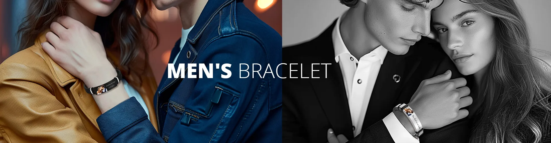Custom Men’s Photo Bracelet combines a classi...