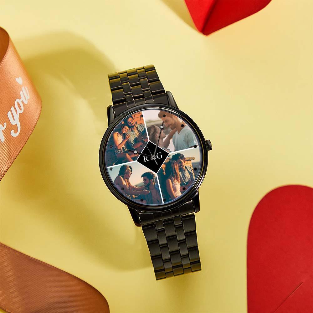 Custom Photo Watch for Men Personalized Engraved Picture Watch For Valentine's Day To Boyfriend - soufeelau