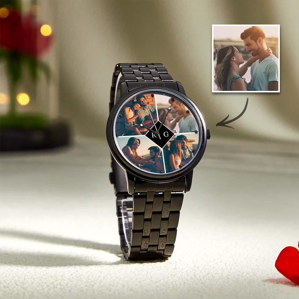 Custom Photo Watch for Men Personalized Engraved Picture Watch For Valentine's Day To Boyfriend - soufeelau