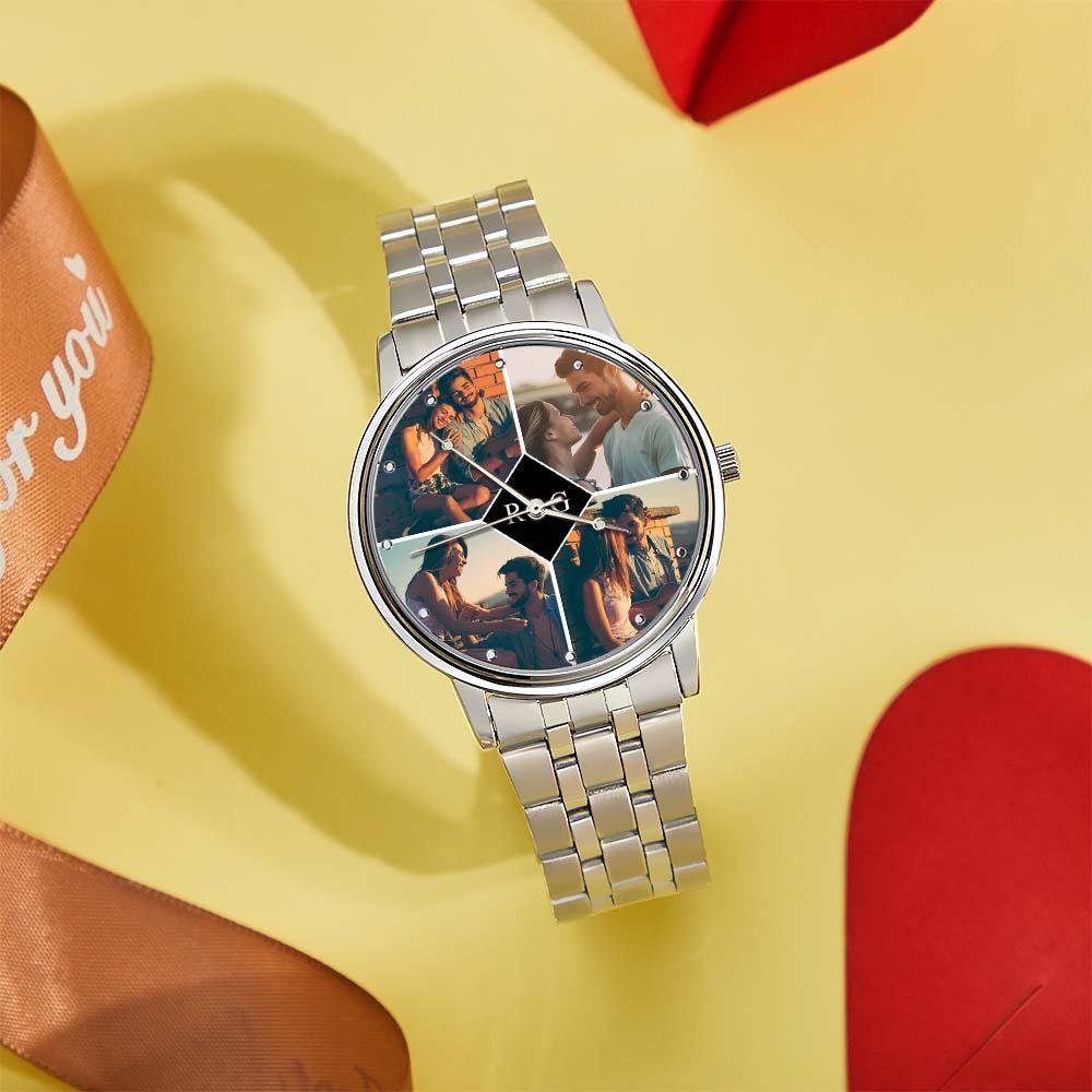 Custom Photo Watch for Men Personalized Engraved Picture Watch For Valentine's Day To Boyfriend - soufeelau