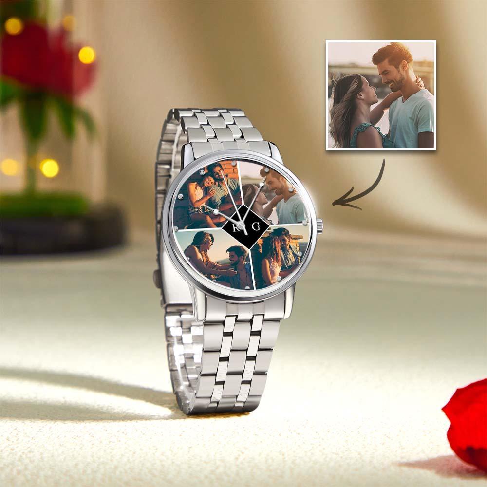 Custom Photo Watch for Men Personalized Engraved Picture Watch For Valentine's Day To Boyfriend