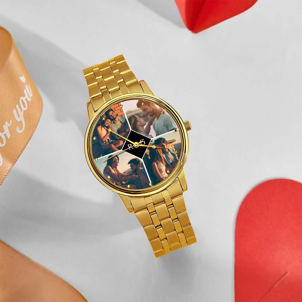 Custom Photo Watch for Men Personalized Engraved Picture Watch For Valentine's Day To Boyfriend - soufeelau