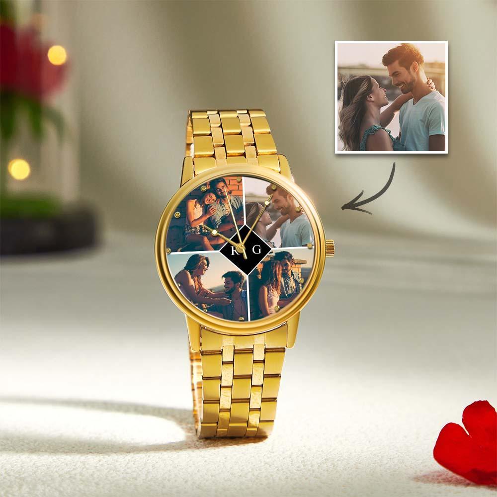 Custom Photo Watch for Men Personalized Engraved Picture Watch For Valentine's Day To Boyfriend - soufeelau