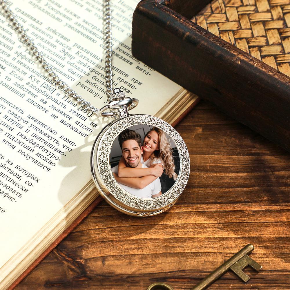 Custom Photo and Engravable Pocket Watch Personalised Vintage Pocket Watchs Gift - soufeelau