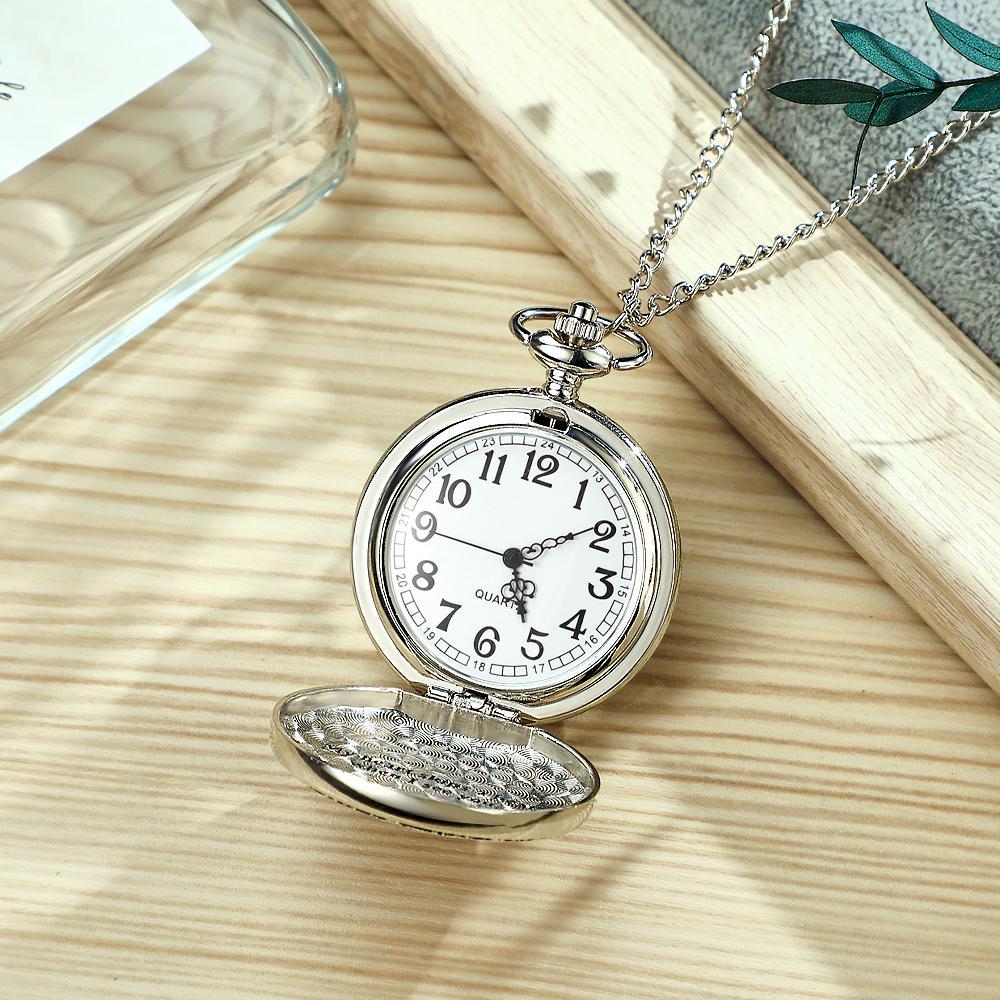 Custom Photo and Engravable Pocket Watch Personalised Vintage Pocket Watchs Gift - soufeelau