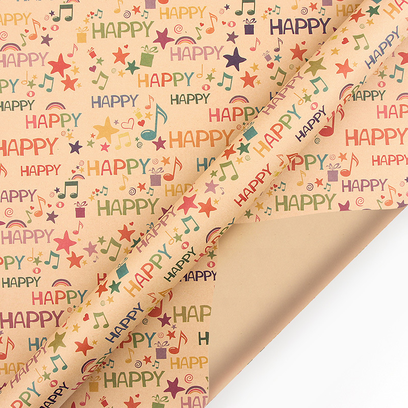 Gift Wrap Happy Musical Note Small Size - soufeelau