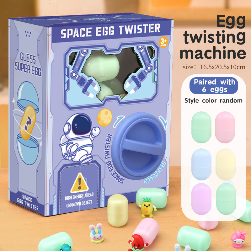 DIY Ramdom Style Egg Twisting Machine Gashapon Paired with 6 Eggs Toys Surprise Bilnd Box Christmas Gifts for Kids - soufeelau