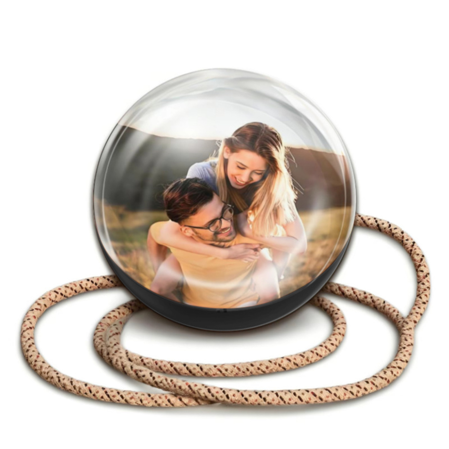2.7inch Crystal Ball with Electronic Display DIY Video Import Possible Unique Gift for Home & Office Light-Up Sphere - soufeelau
