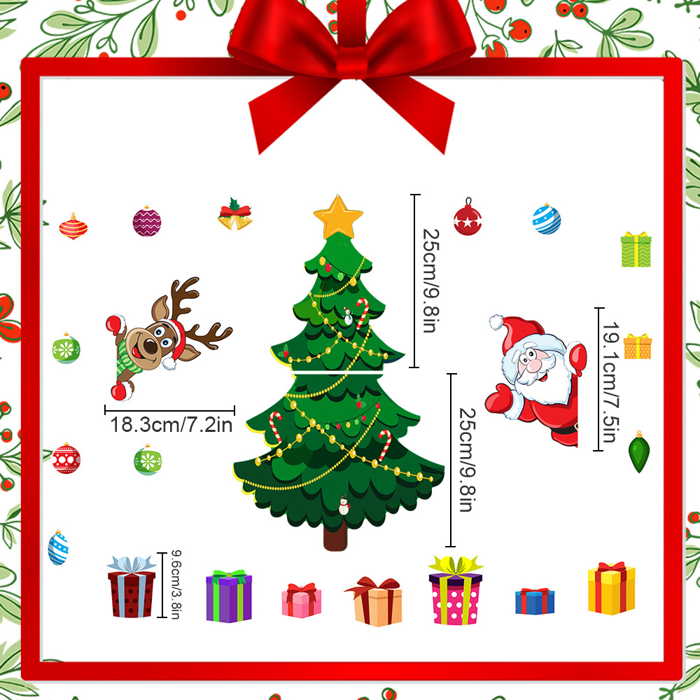 Magnetic Stickers Christmas Tree Decorations Fridge Magnets Sticker Decoration - soufeelau