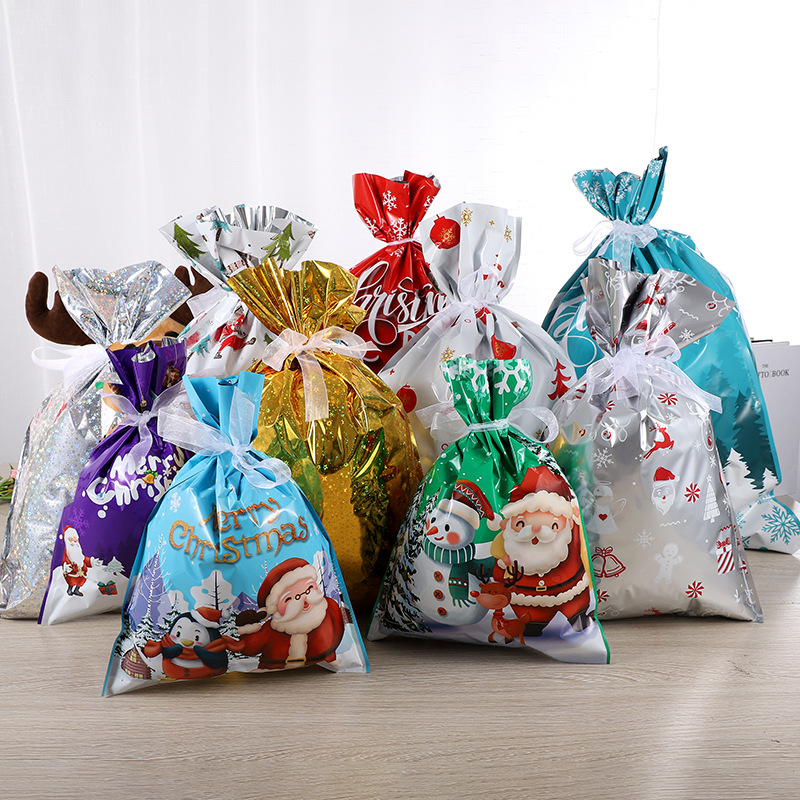 Christmas Gift Bag With Drawstring Multiple Packs Suitable for all gifts - soufeelau