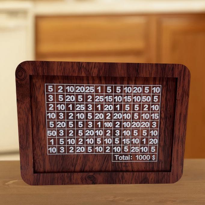 Cash Vault Wooden Savings Box Premium Piggy Bank for Savings Challenge Gifts For Children - soufeelau