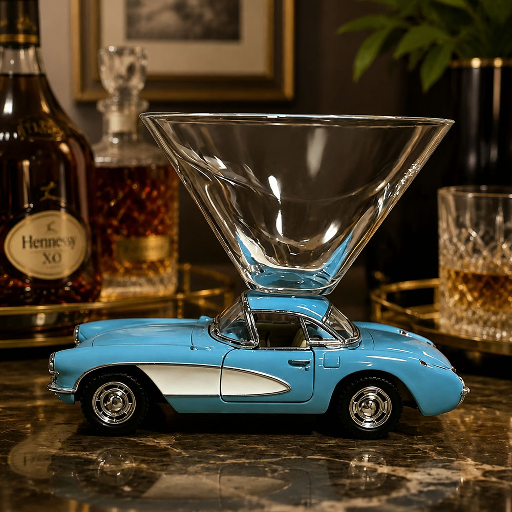 Vintage Car Whiskey Glass – Creative Cocktail Tumbler Gift for Car Lovers & Collectors - soufeelau