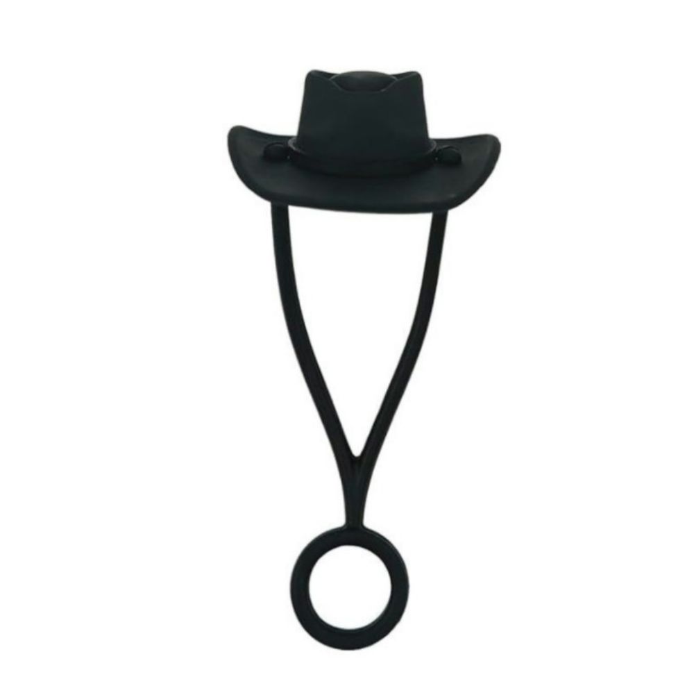 Black Hat Silicone Straw Protective Cover - soufeelau
