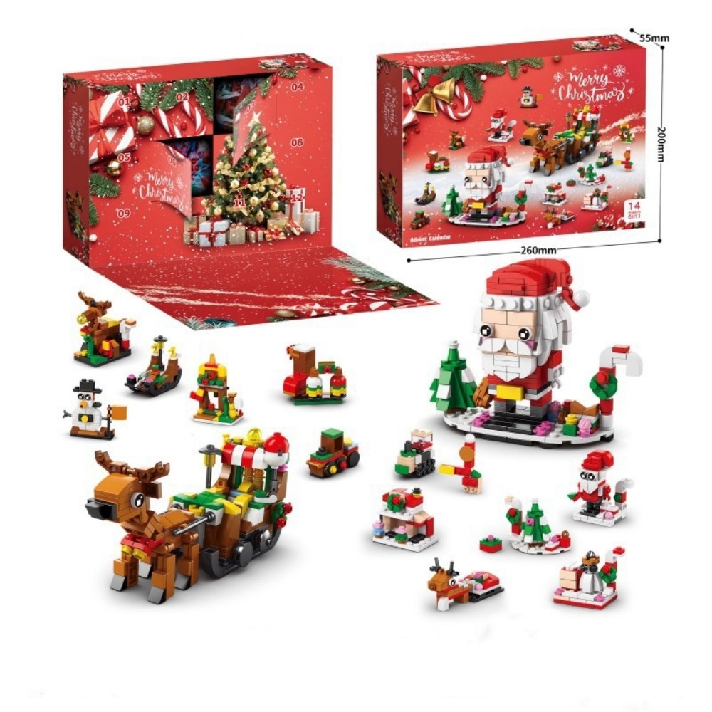Christmas Building Blocks 12 Day Countdown Calendar Gift Box for 6-12 Year Olds 6 in 1 Christmas Gifts - soufeelau