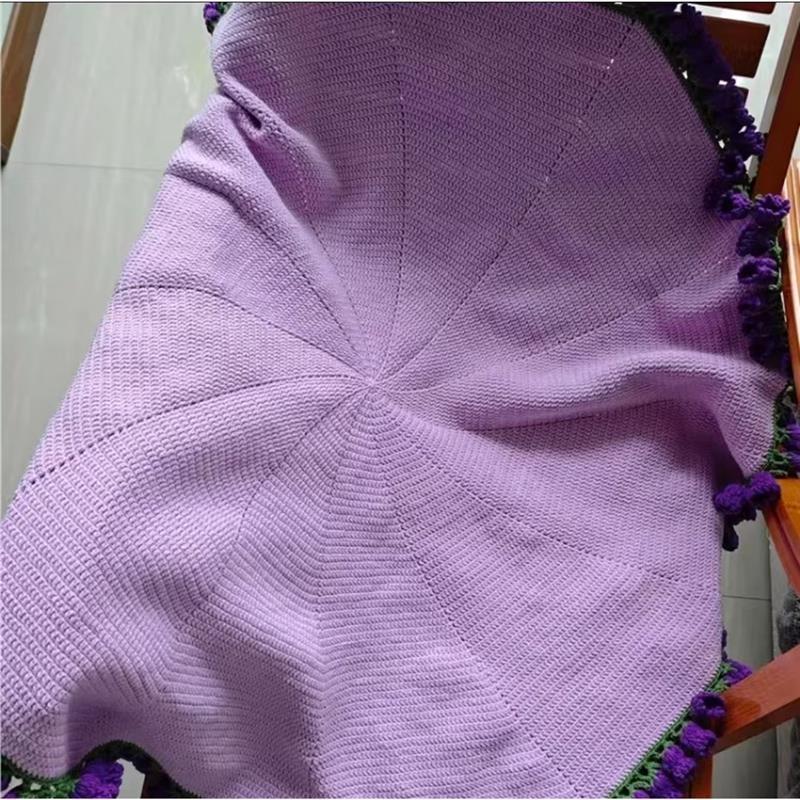 Hand-Knitted Rose Blanket Bouquet Blanket Diy Material Package Hand-Woven Flower Blanket Gift For Her - soufeelau