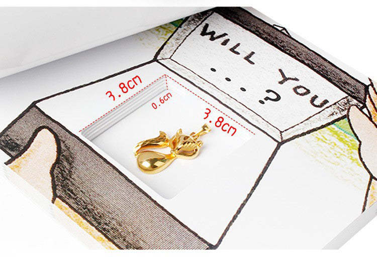 Creative DIY Flip Flap Book Can Hide the Marriage Ring Proposal Gift for Her - soufeelau