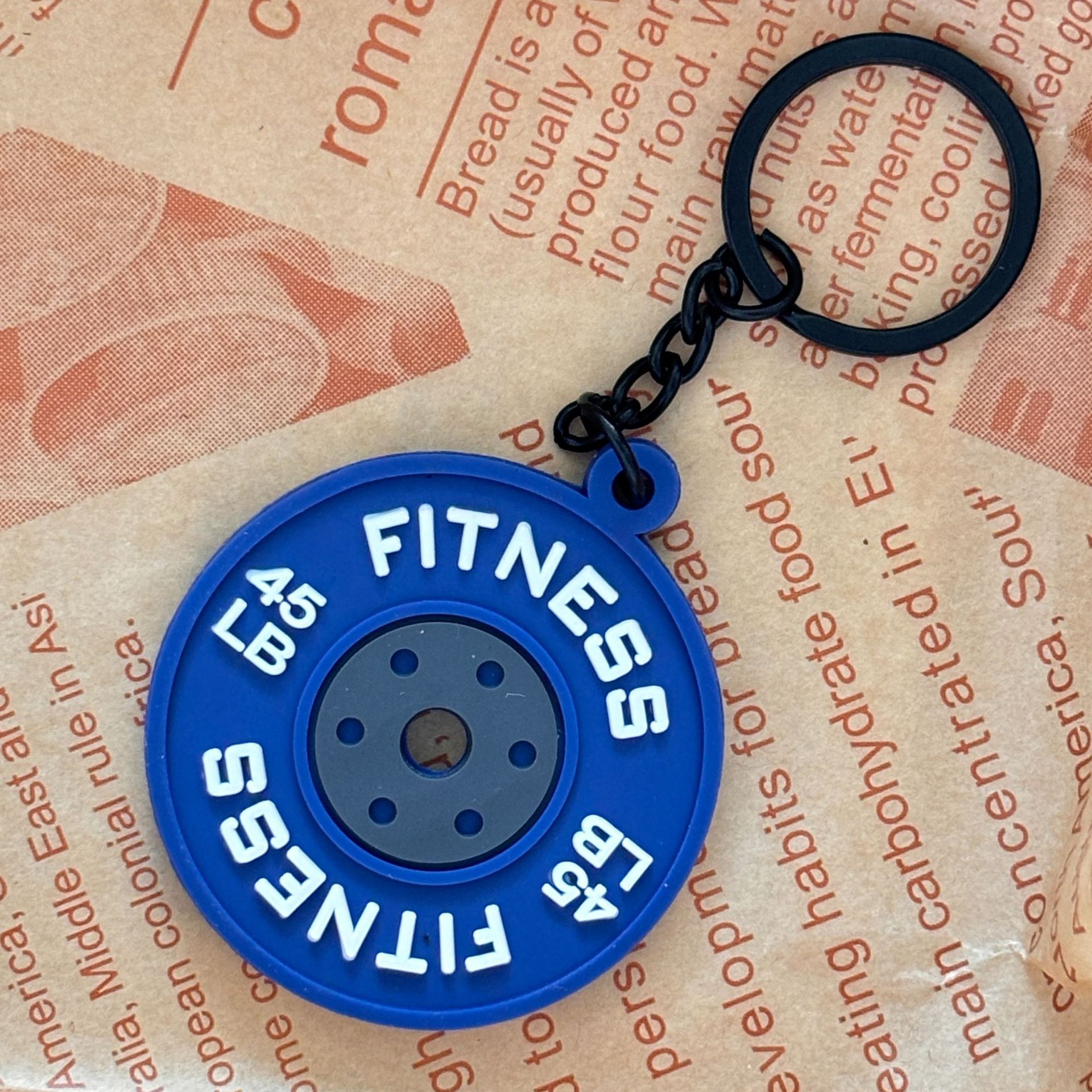 Weightlifting Weight Plates Keychain Accessories Equipment Pendant Metal Mini Backpack Keychain - soufeelau