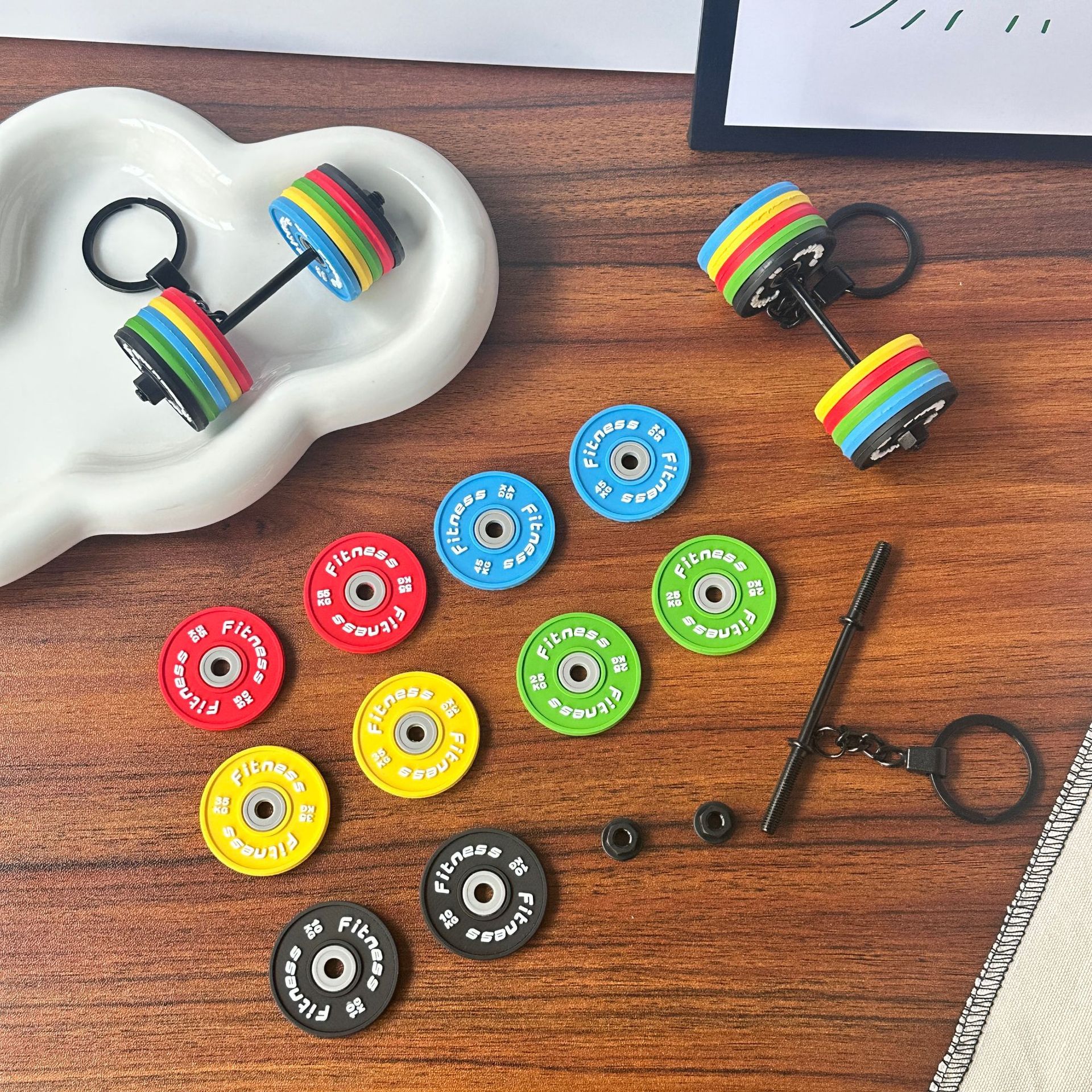 Weightlifting Equipment Keychain Accessories Equipment Removable Mini Backpack Keychain - soufeelau