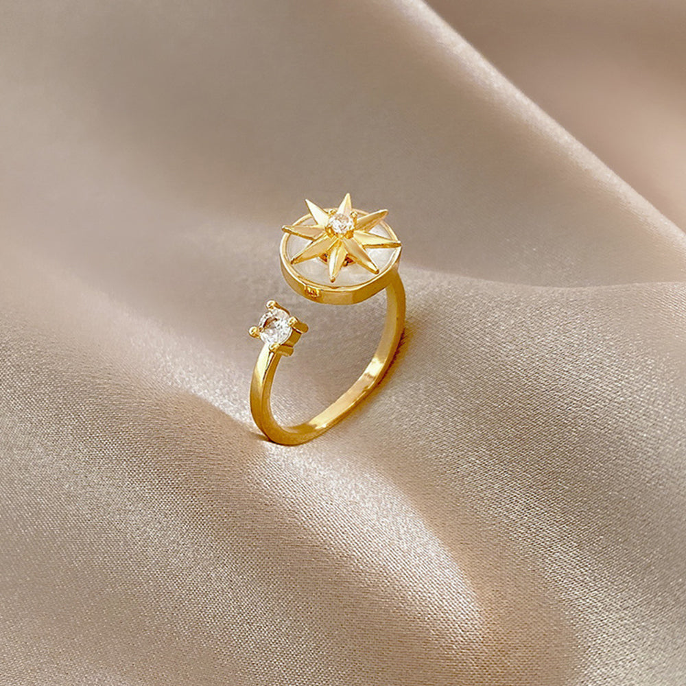 Anxiety Spinner Ring Anti Anxiety Rotating Rings Jewelry Gift for Her - soufeelau