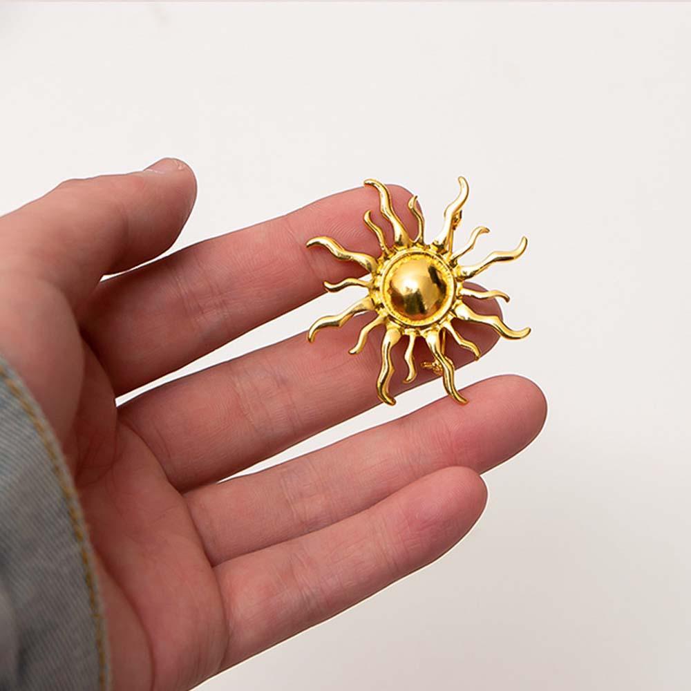 Sun Brooch Vintage Gold Sun Pin Birthday Romantic Gift For Her - soufeelau