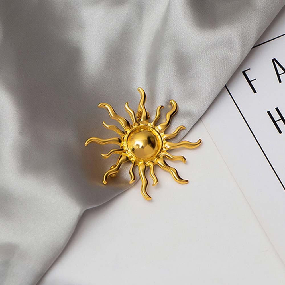 Sun Brooch Vintage Gold Sun Pin Birthday Romantic Gift For Her - soufeelau