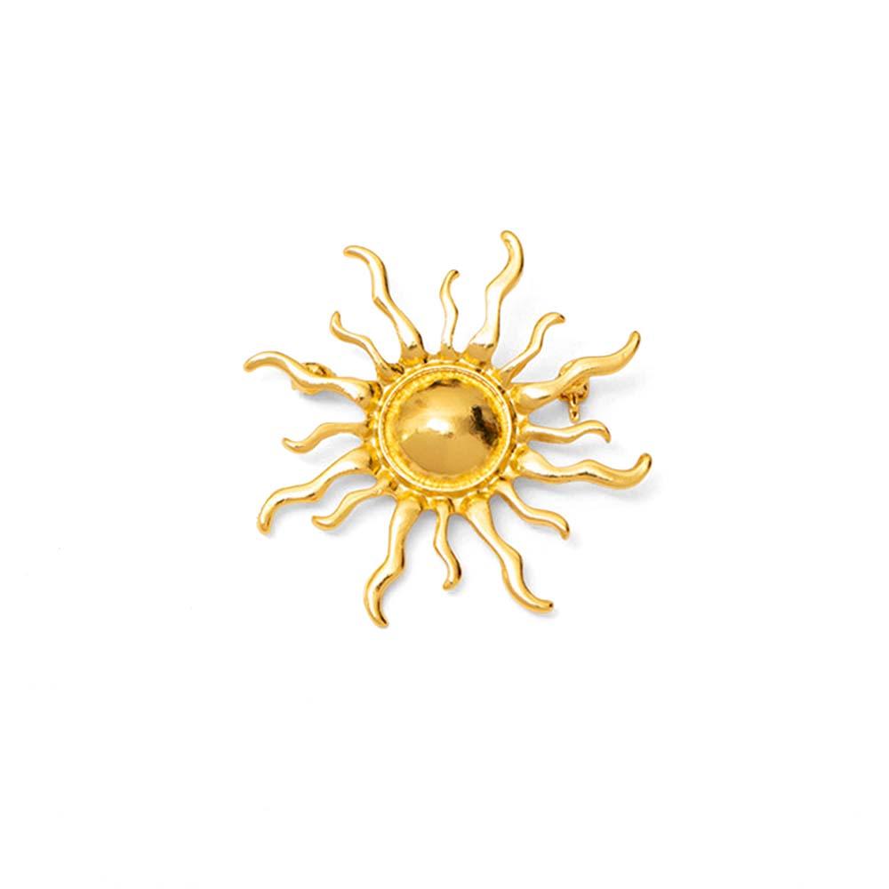 Sun Brooch Vintage Gold Sun Pin Birthday Romantic Gift For Her - soufeelau