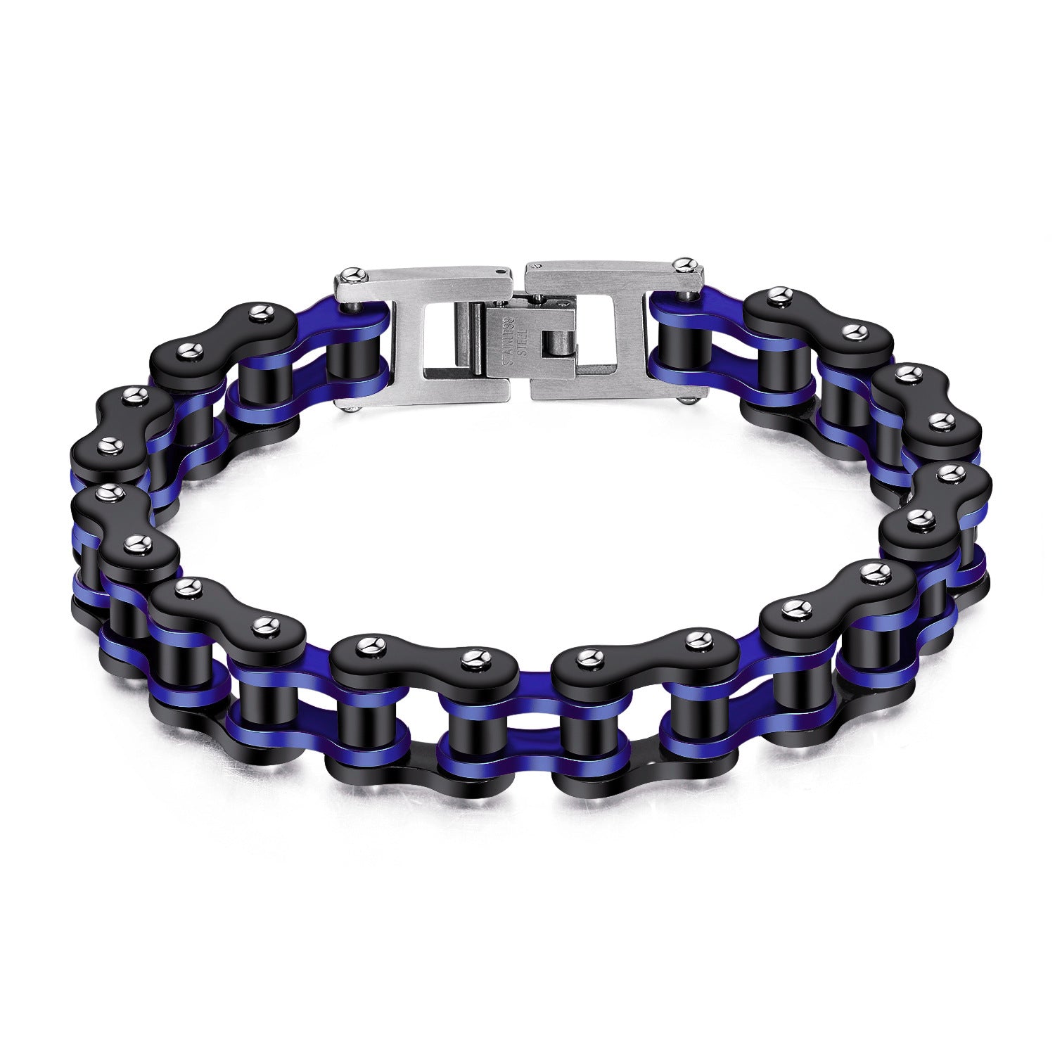 Retro Bicycle Chain Bracelet Black White Gifts for Fashion Men - soufeelau
