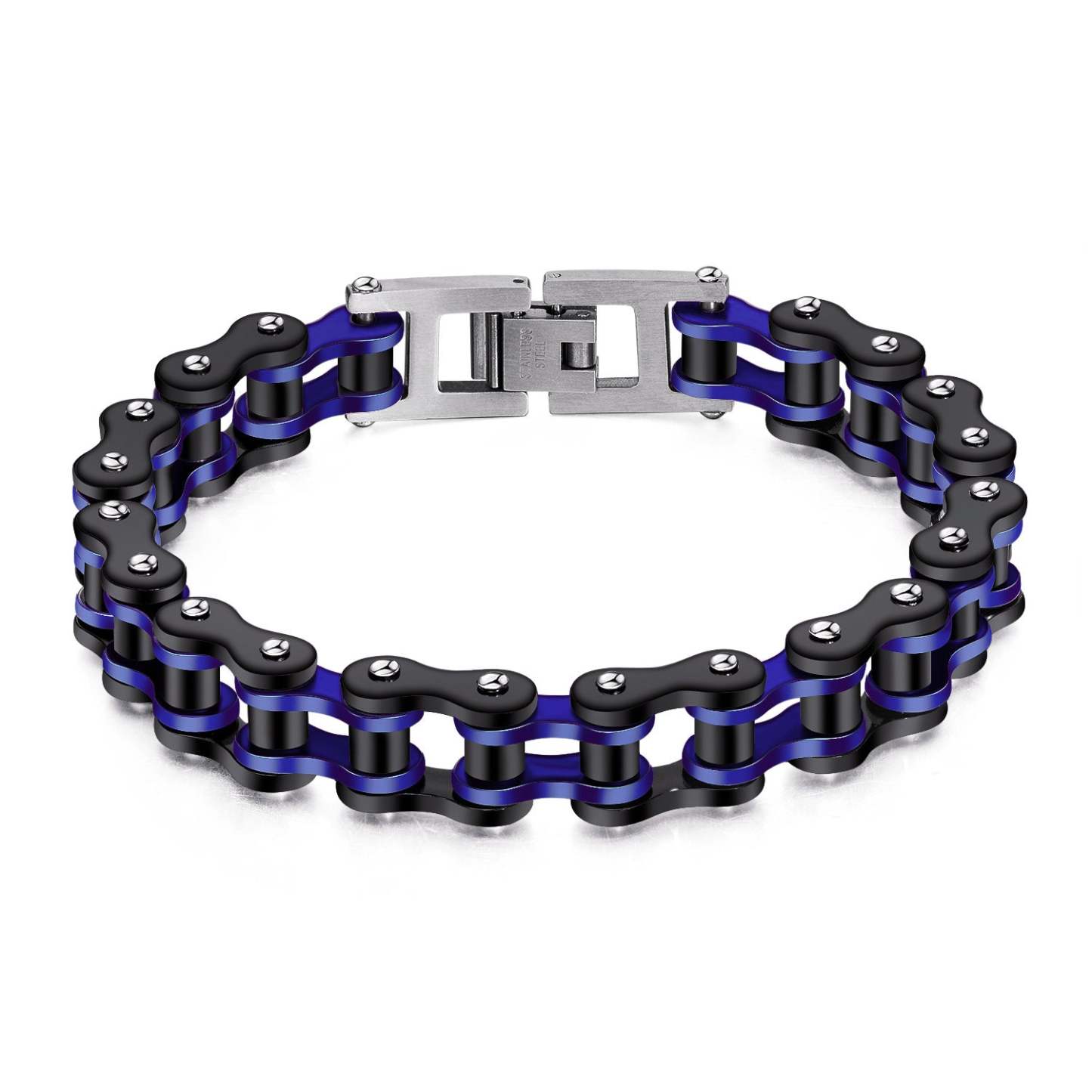 Retro Bicycle Chain Bracelet Black Gold Gifts for Fashion Men - soufeelau