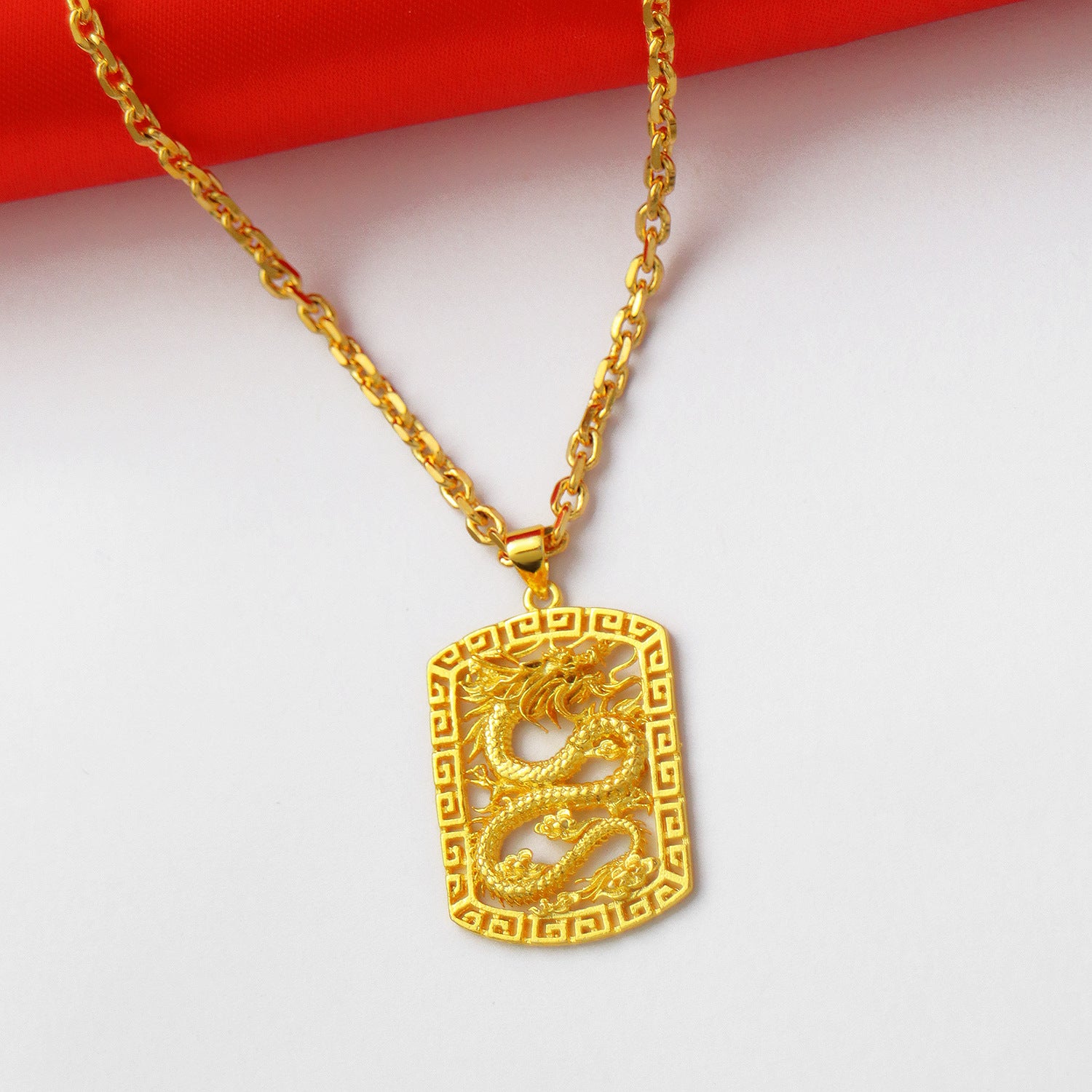 Domineering Golden Dragon Necklace Hip-hop Trendy Men's Jewelry - soufeelau