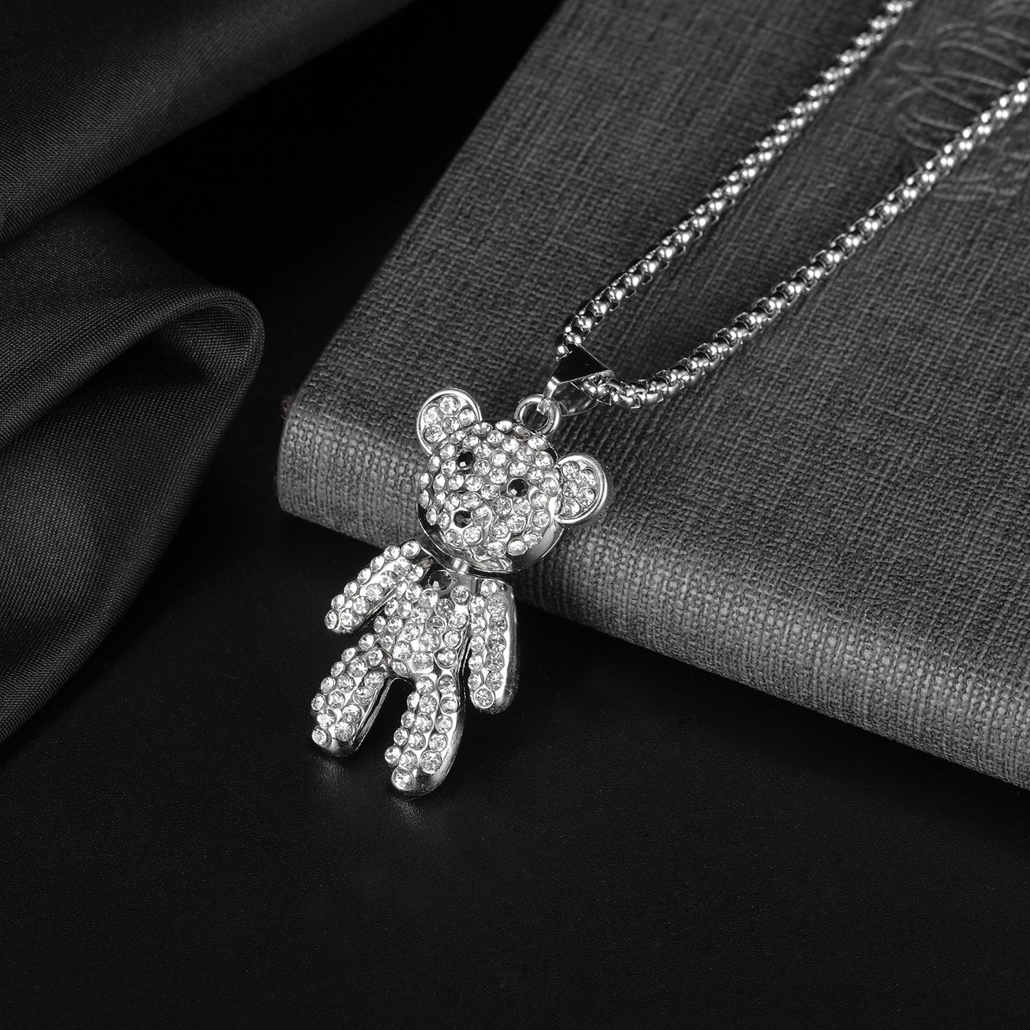 Diamond Bear Necklace Sweater Chain Fashion Gifts - soufeelau