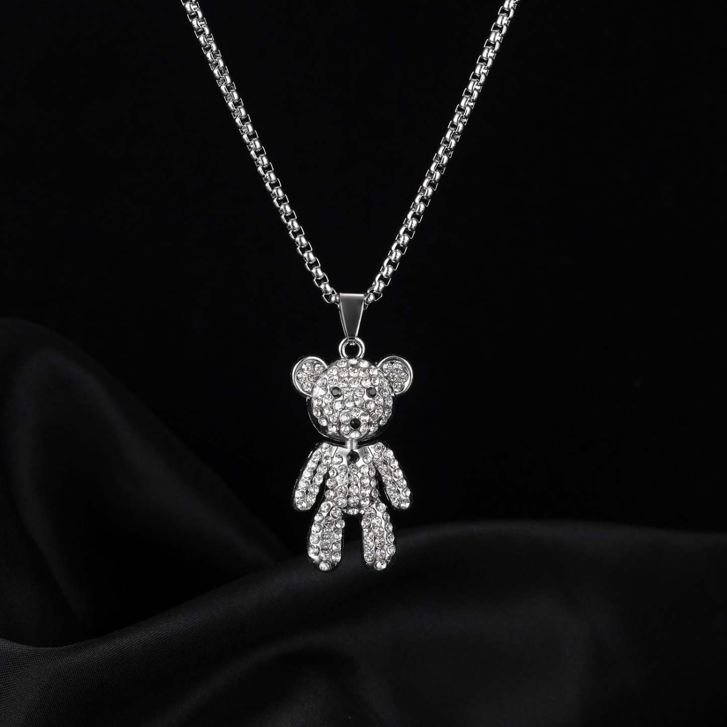Diamond Bear Necklace Sweater Chain Fashion Gifts - soufeelau