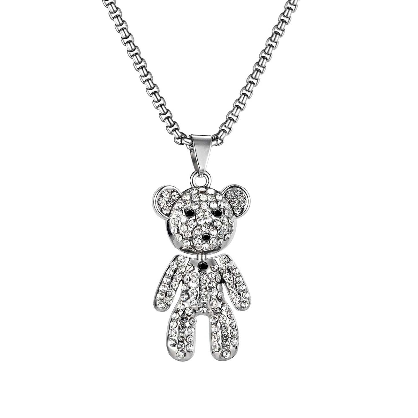 Diamond Bear Necklace Sweater Chain Fashion Gifts - soufeelau