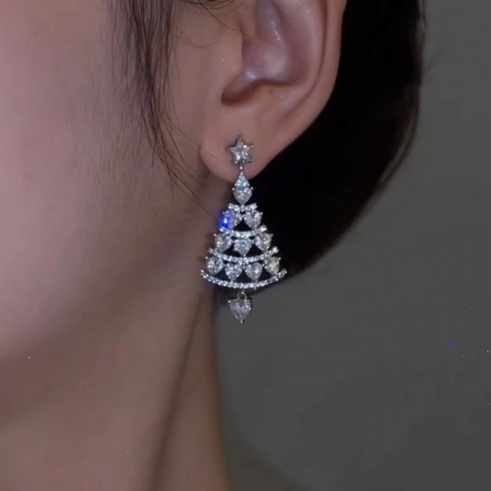 Christmas Tree Earrings Christmas Jewelry Studs Various Styles Gifts For Her Christmas Gifts - soufeelau