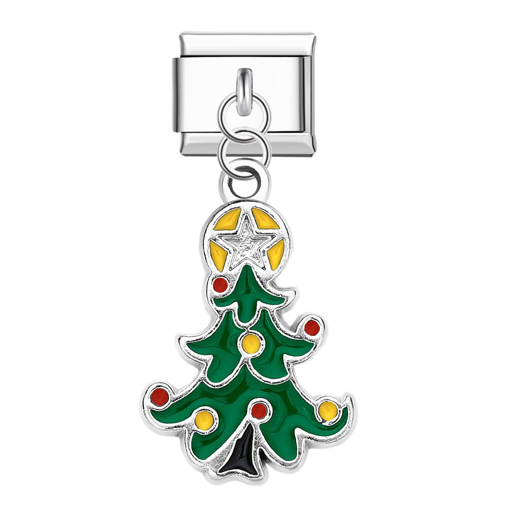 Christmas Tree Italian Charm For Italian Charm Bracelets Composable Link Christmas Gift - soufeelau