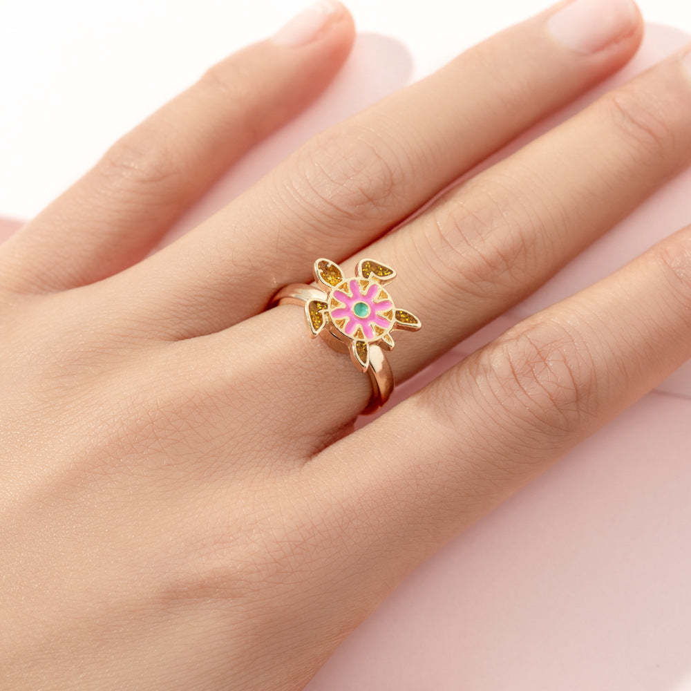 Fidget Rings for Anxiety Adjustable Rotating Rings for Women Girl Best Gifts for Birthday Holiday - soufeelau