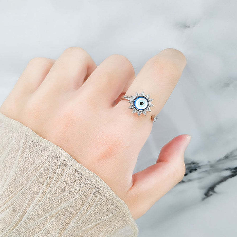 Fidget Anxiety Ring Open Adjustable Spinner Ring Jewelry Gifts for Women Girl - soufeelau