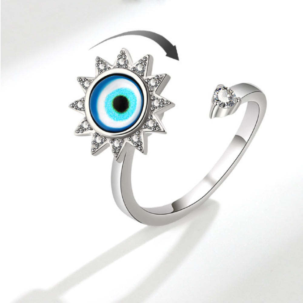 Fidget Anxiety Ring Open Adjustable Spinner Ring Jewelry Gifts for Women Girl - soufeelau