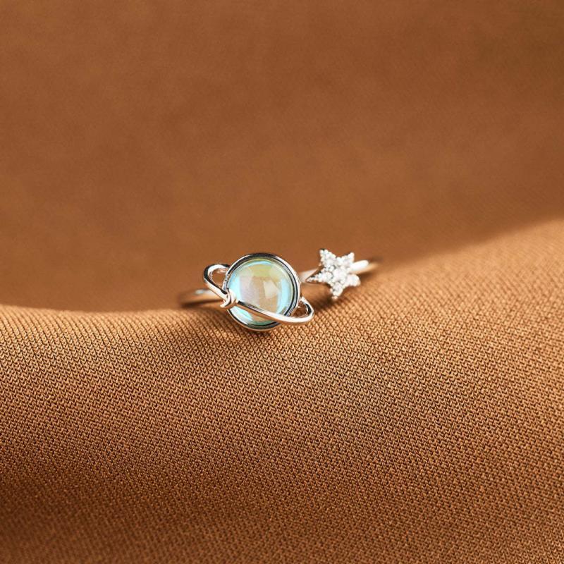 Fidget Ring for Anxiety Adjustable Star Anxiety Relief Spinner Ring Jewelry Gifts - soufeelau