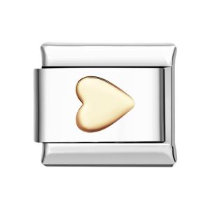 Sideways Love Heart Italian Charm For Italian Charm Bracelets Composable Link