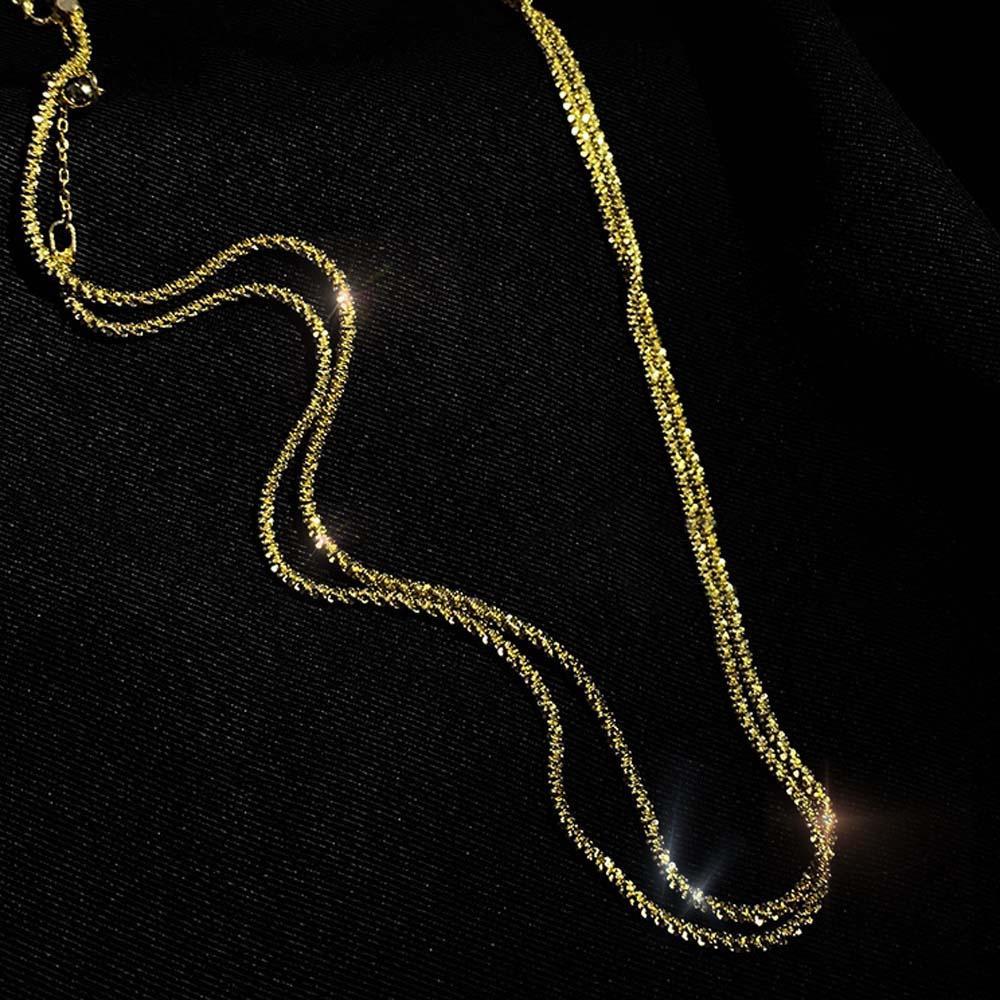 Gold classic Necklace Minimalist Chain Dainty and Thin Necklace Gold - soufeelau