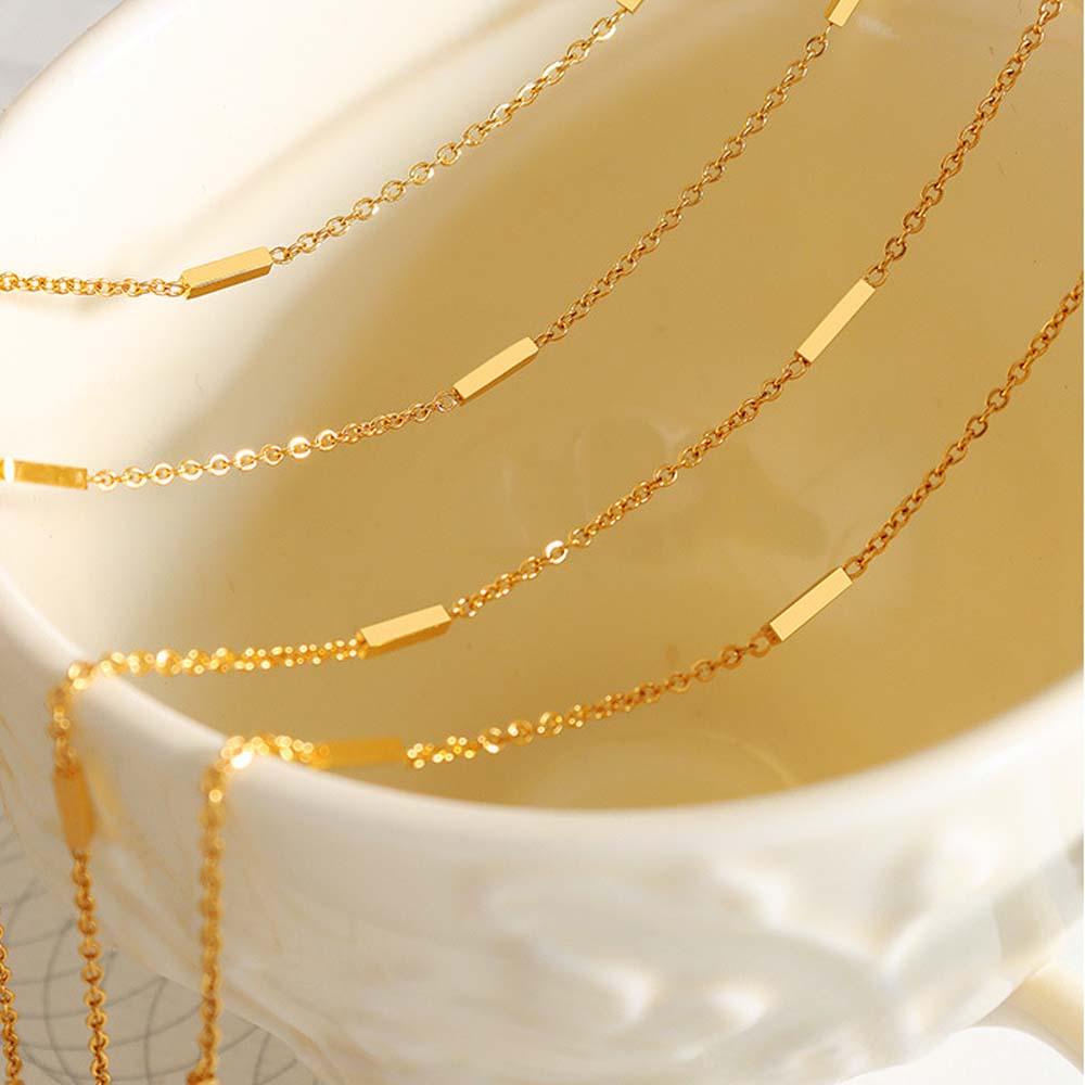 Gold Classic Necklace Minimalist Chain Dainty and Thin Necklace Gift For Women - soufeelau