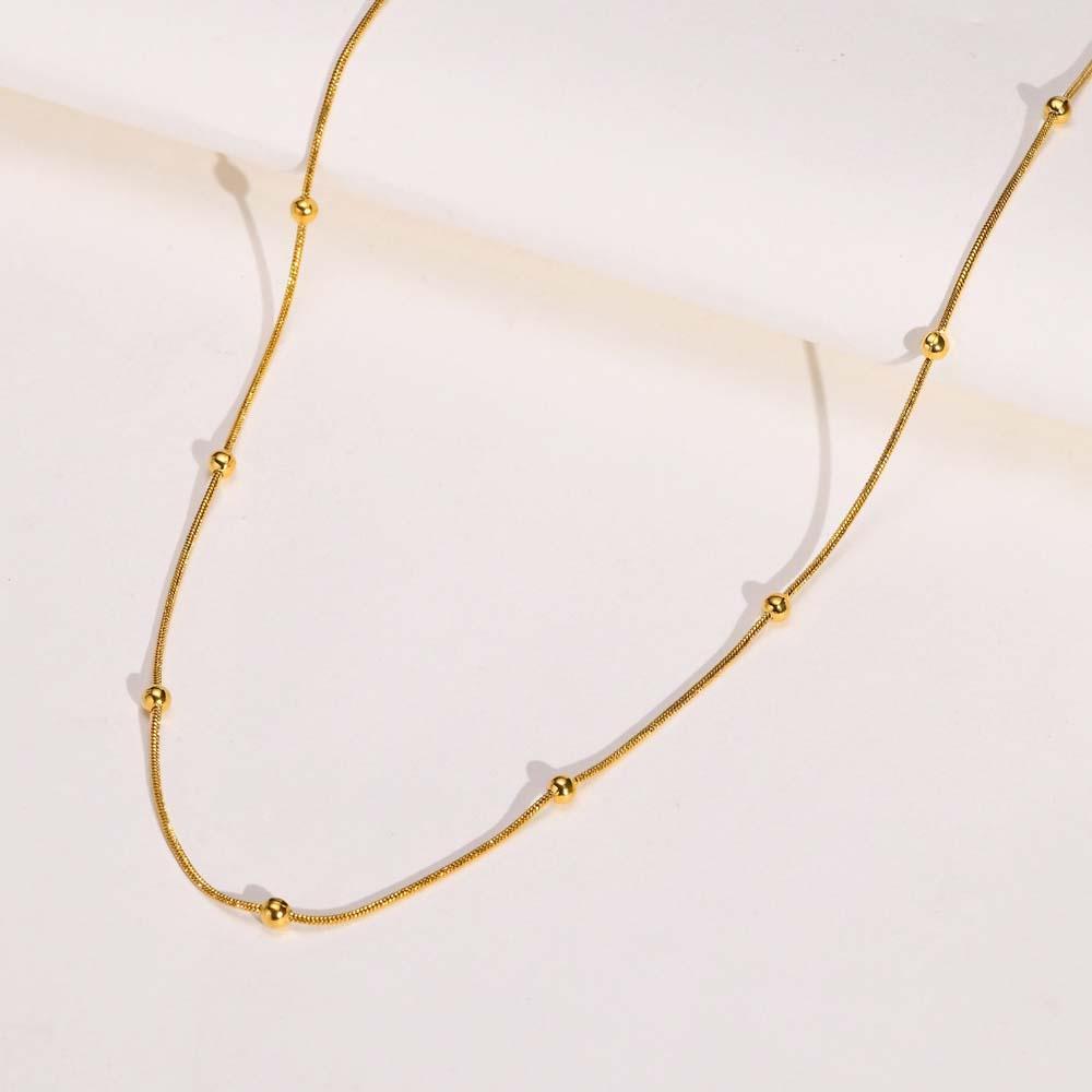Gold Necklace For Women Minimalist Chain Dainty and Thin Necklace - soufeelau