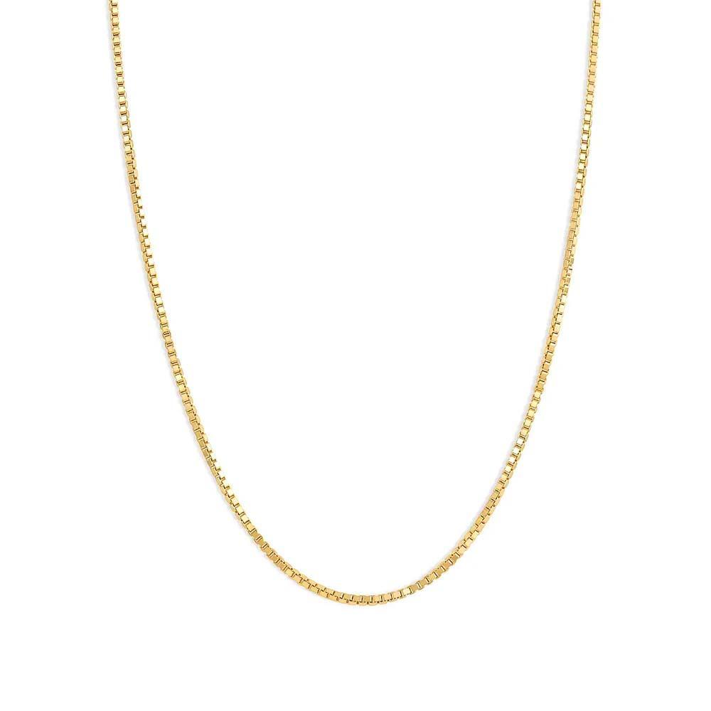 Gold Box Chain Necklace Minimalist Chain Dainty and Thin Necklace - soufeelau