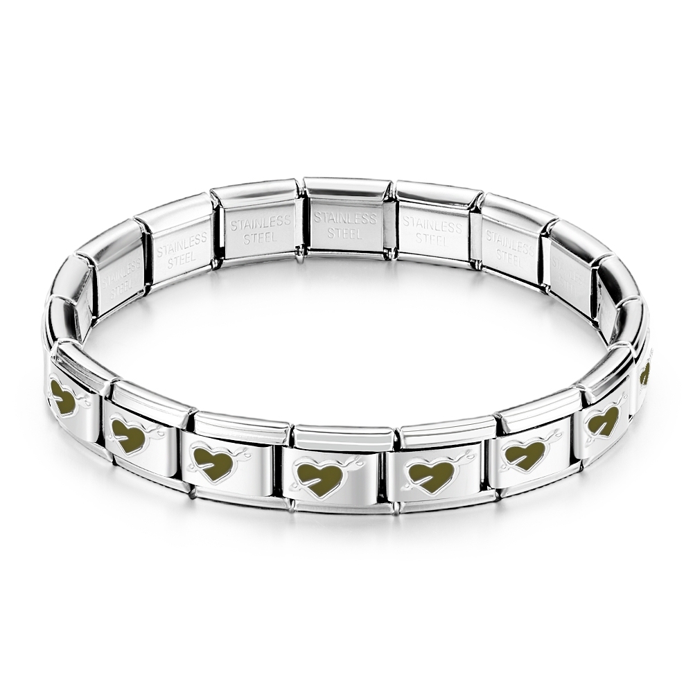 Love at First Sight Light Yellow Vintage Italian Charm Bracelet