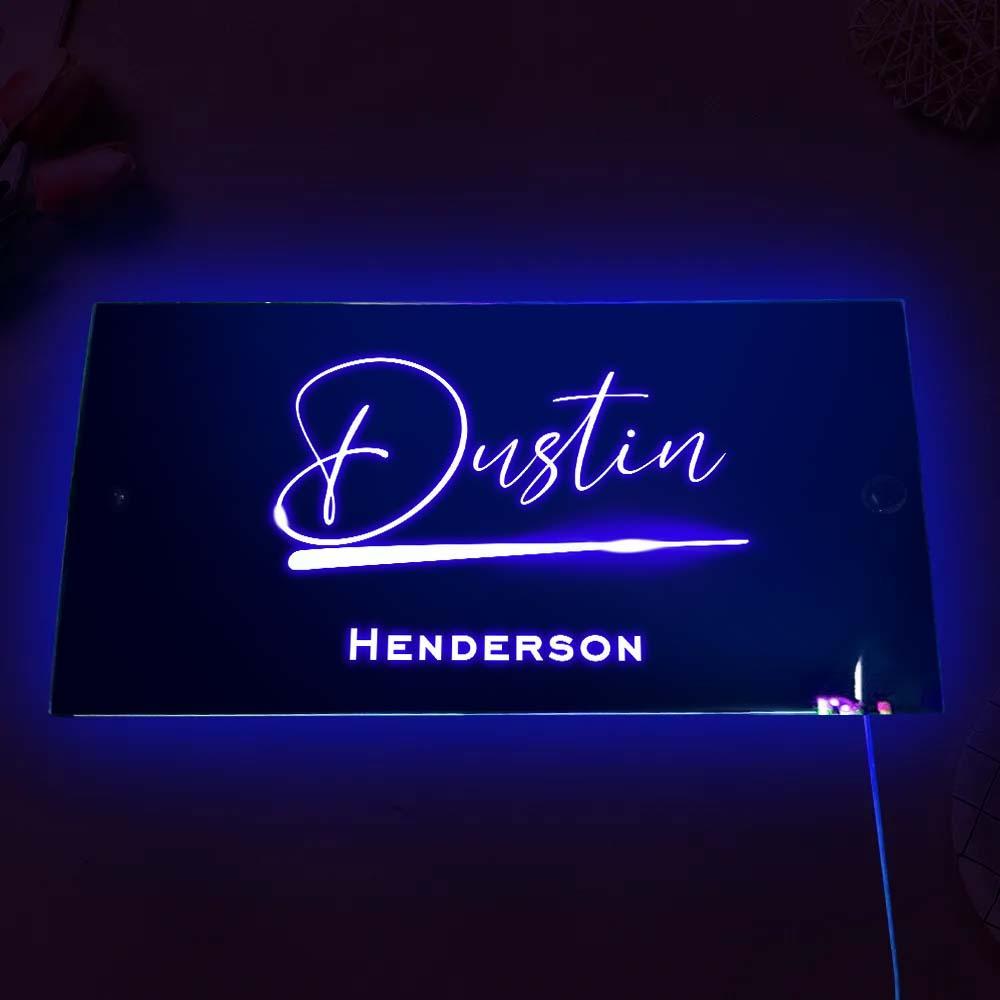Custom Name Mirror Sign Custom Text Led Multi Color Light Up Wall Hanging Neon Signs Home Decor Gift For Kids - soufeelau