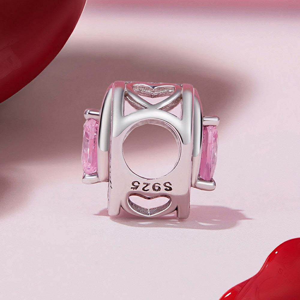 lucky to have you pink heart charm 925 sterling silver xs1955
