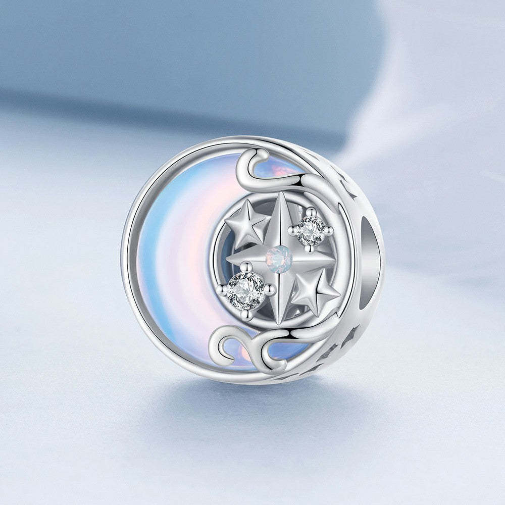 aurora stars moon charm 925 sterling silver xs1958