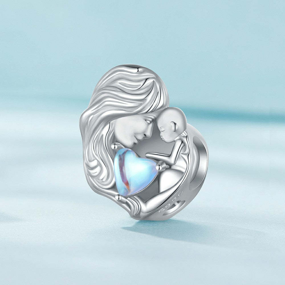 moonstone parent child charm 925 sterling silver xs1985