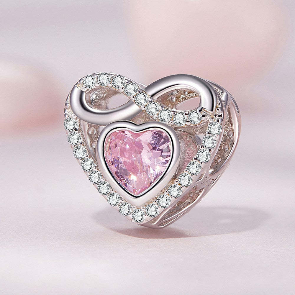 eternal heart charm 925 sterling silver xs2000